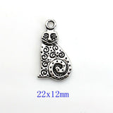 10pcs Mixed Tibetan Silver Plated Cat Soccer Tree of Life Charms Pendants