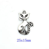 10pcs Mixed Tibetan Silver Plated Cat Soccer Tree of Life Charms Pendants