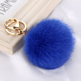 Fashion Rabbit Chain / Fur Ball Cell Phone Car Keychain / Handbag Charm Key Chains Ring Pom Poms Hair Bulb + Pendant