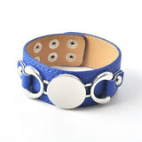 Rainbery New Monogram Leather Cuff Bracelet