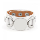 Rainbery New Monogram Leather Cuff Bracelet