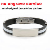 Love Unique Rubber ID Bracelet Customized Logo Engraving