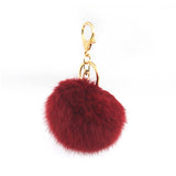 Fashion Rabbit Chain / Fur Ball Cell Phone Car Keychain / Handbag Charm Key Chains Ring Pom Poms Hair Bulb + Pendant