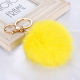 Fashion Rabbit Chain / Fur Ball Cell Phone Car Keychain / Handbag Charm Key Chains Ring Pom Poms Hair Bulb + Pendant